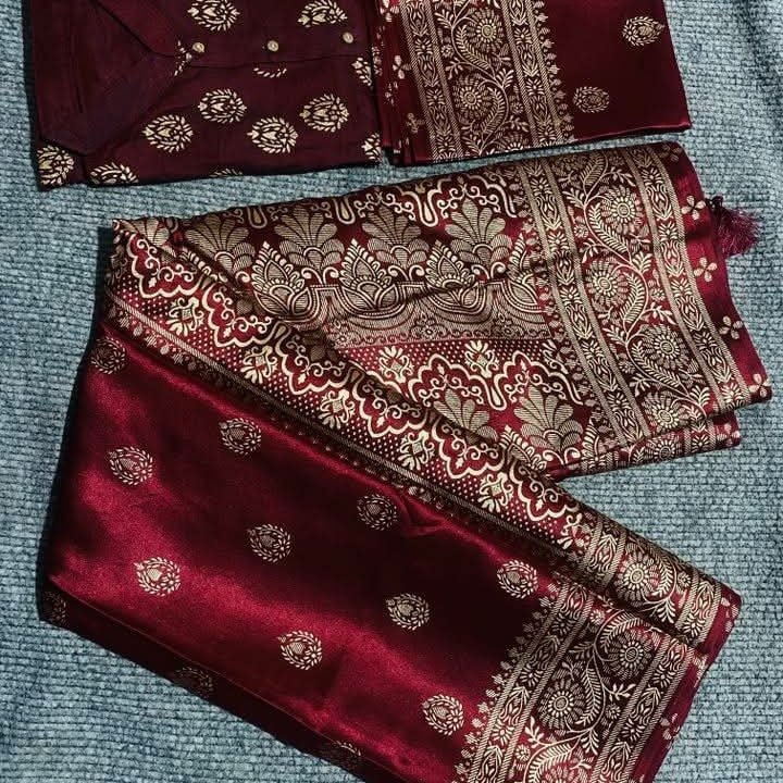 জাপানি সিল্ক শাড়ি নরম ও আরামদায়ক স্কিন প্রিন্টের নিখুঁত কাজ